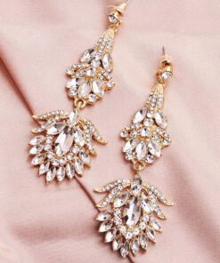 Simple Rhinestone Bridal Earrings