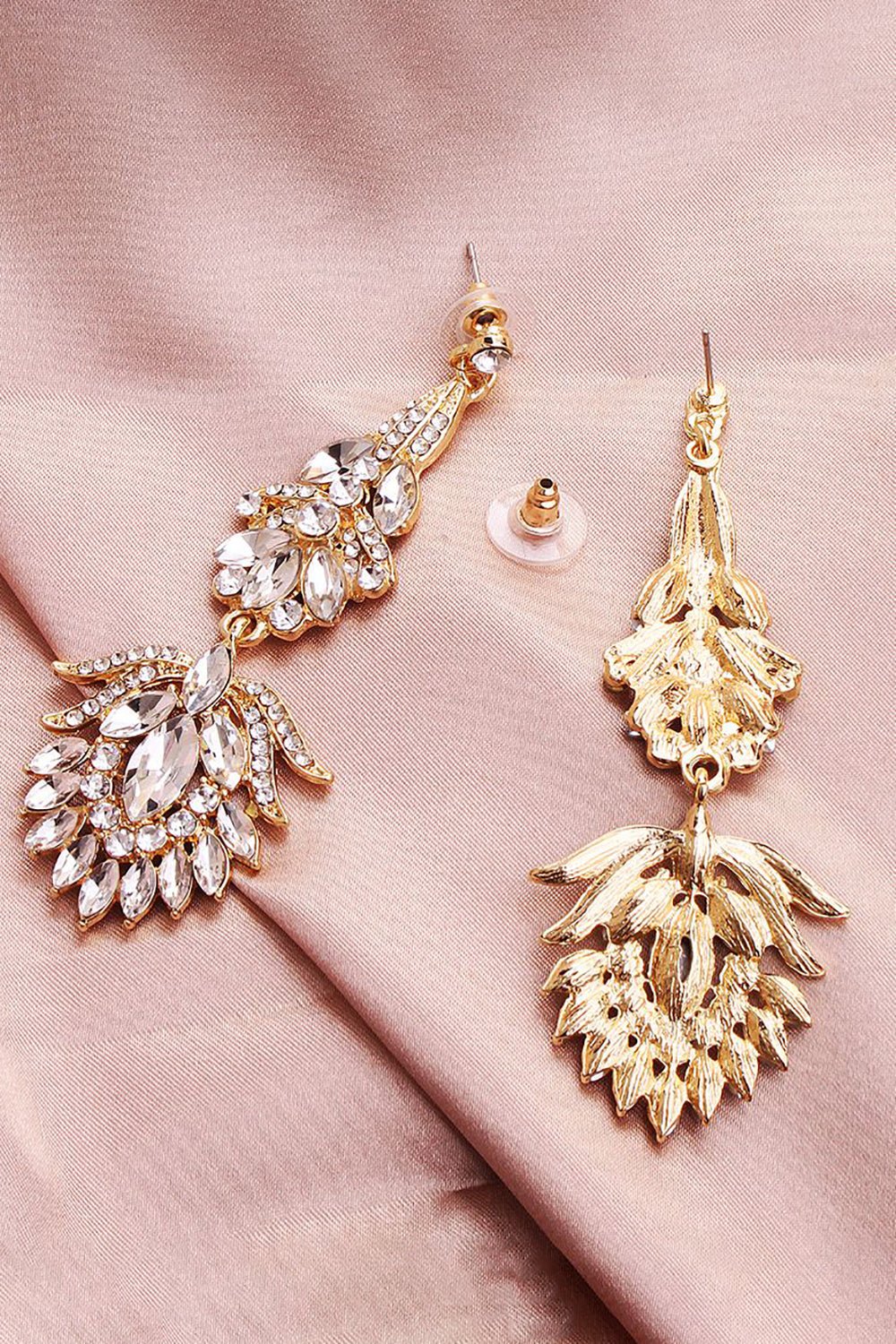 Simple Rhinestone Bridal Earrings - Image 3