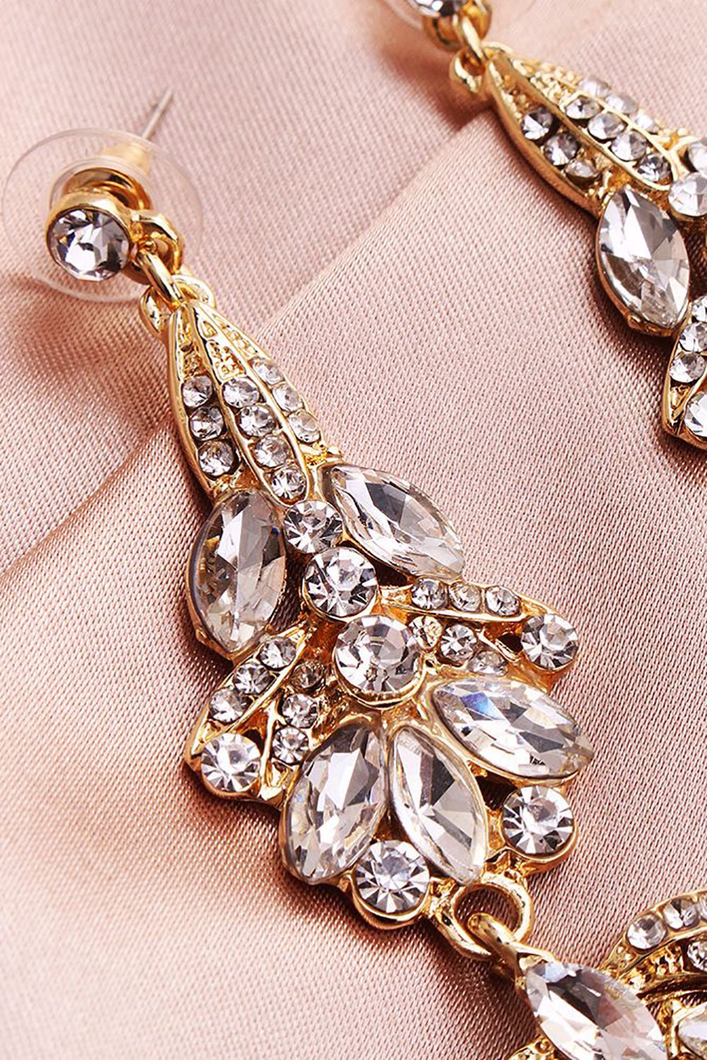 Simple Rhinestone Bridal Earrings - Image 4