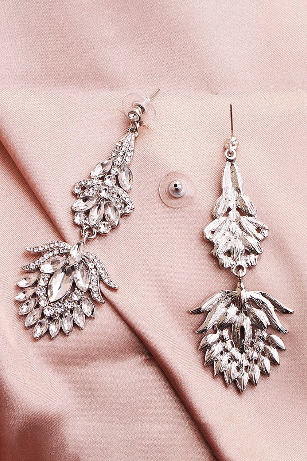 Simple Rhinestone Bridal Earrings - Image 6